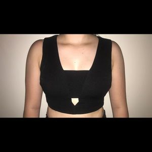 Dressy Black Cropped Top!